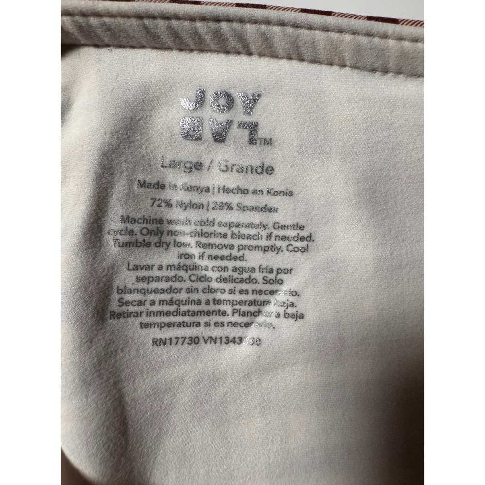 JoyLab Brown Gingham Low-Rise 3" Inseam Moisture Wicking Athletic Shorts Large - Picture 4 of 12